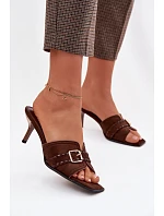 Dámské sandály 9764 hnědé - Sweet Shoes