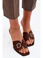 Dámské sandály 9764 hnědé - Sweet Shoes
