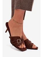 Dámské sandály 9764 hnědé - Sweet Shoes