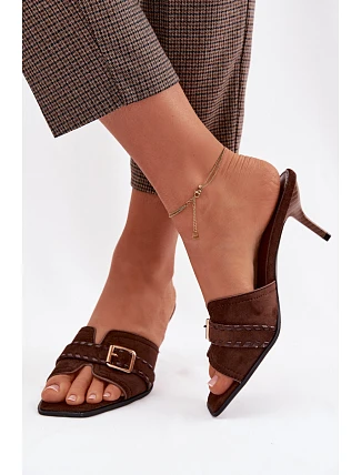 Dámské sandály 9764 hnědé - Sweet Shoes