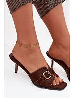 Dámské sandály 9764 hnědé - Sweet Shoes