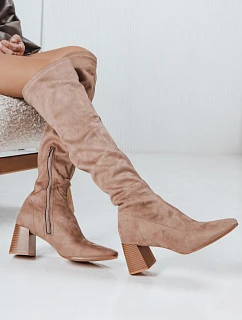 Dámské kozačky 5759 ZY1244 béžové - FashionStreet