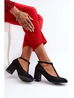 Semišové lodičky 834284 černé Raniyah - Mascara