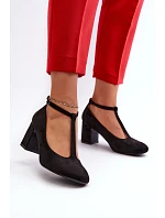 Semišové lodičky 834284 černé Raniyah - Mascara