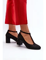 Semišové lodičky 834284 černé Raniyah - Mascara