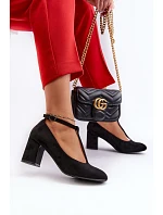 Semišové lodičky 834284 černé Raniyah - Mascara