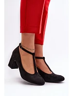 Semišové lodičky 834284 černé Raniyah - Mascara