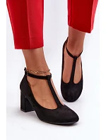 Semišové lodičky 834284 černé Raniyah - Mascara