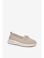 Kožené dámské polobotky LR61-7044 béžové - S.Barski