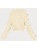 Dámská tenká krátká mikina ecru (8B938-67+132) - J.Style