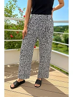Kalhoty 852 Kendall Long hnědo-bílé - De Lafense
