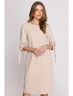 Dámské šaty S393 béžové - Stylove Dámské šaty S393 béžové - Stylove