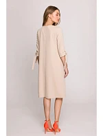 Dámské šaty S393 béžové - Stylove Dámské šaty S393 béžové - Stylove