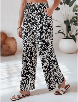 Dámské kalhoty uy2634 TROPICAL SUN černo-krémové - FashionStreet Dámské kalhoty uy2634 TROPICAL SUN černo-krémové - FashionStreet