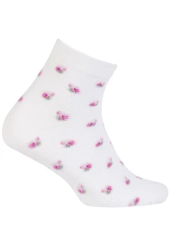 TENKÉ PONOŽKY BARVA 2-6 LET DÍVKY BÍLÉ 24-26