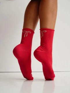 Dámské ponožky, netlačící, s mašlí 0200.193