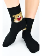 PONOŽKY S VLNĚNÝM MEDVÍDKEM SW018