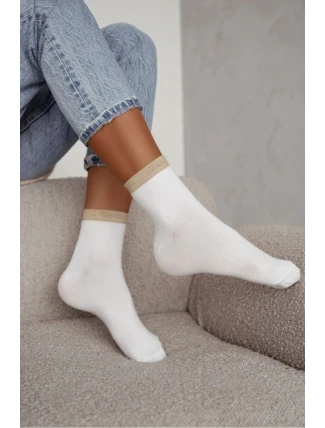 Dámské ponožky vzorované žebrované s lurexem 0200.200