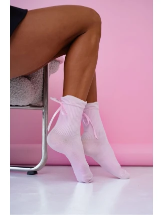 Dámské pruhované ponožky se stuhou 1641