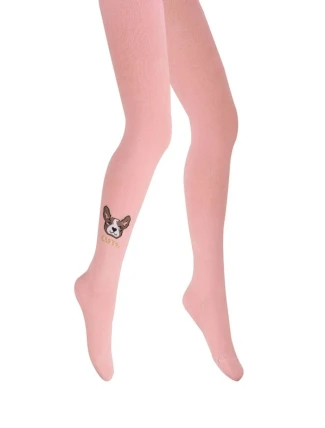 Vzorované punčocháče 6-11 let dívky RŮŽOVÉ 128/134 Vzorované punčocháče 6-11 let dívky RŮŽOVÉ 128/134