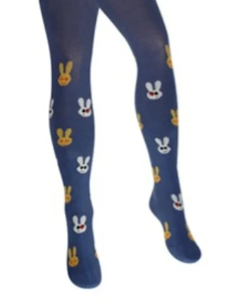 Vzorované punčocháče 6-11 let dívky JEANS 128/134