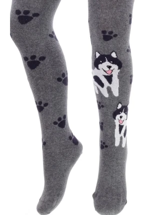 Vzorované punčocháče 6-11 leté dívky HNĚDOKALOVÉ 152-158