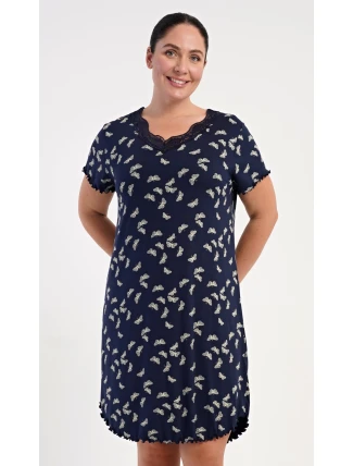 Dámská noční košile s krátkým rukávem Butterflies