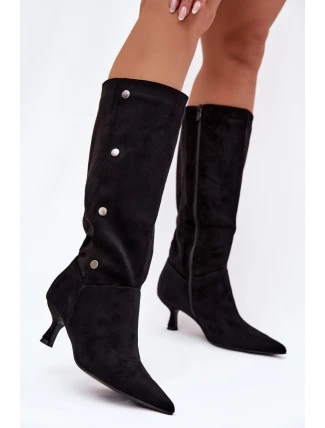 Kozačky na podpatku model 221905 Step in style Kozačky na podpatku model 221905 Step in style