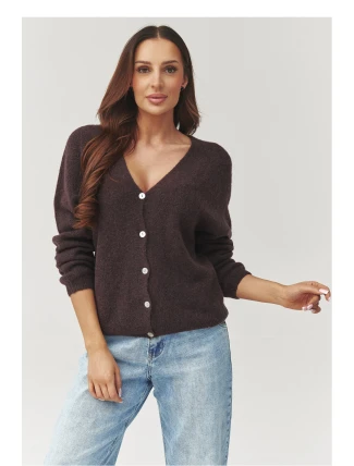 Svetr na zapínání  model 223259 Makadamia