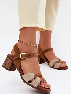 Sandály na podpatku model 227910 Step in style
