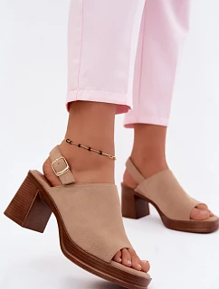 Sandály na podpatku model 227915 Step in style