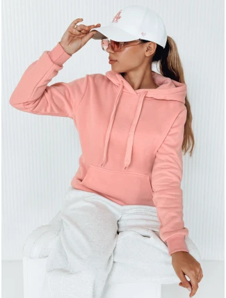 Dámská mikina s kapucí BASIC baby pink BY0284