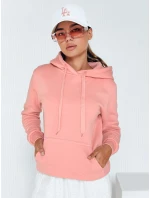 Dámská mikina s kapucí BASIC baby pink BY0284