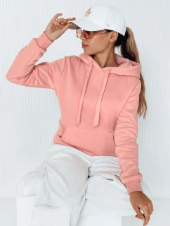 Dámská mikina s kapucí BASIC baby pink BY0284