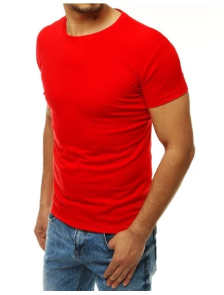 Pánské tričko bez potisku červené FashionStreet RX4189