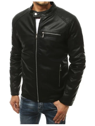 Pánská kožená bunda černá FashionStreet TX3463