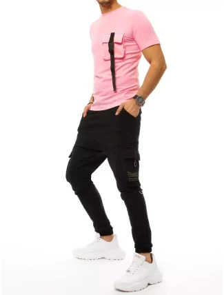 FashionStreet pánská růžovo-černá tepláková souprava AX0367