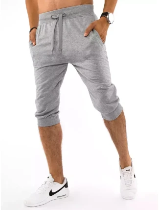 FashionStreet pánské světle šedé teplákové kraťasy SX1535 FashionStreet pánské světle šedé teplákové kraťasy SX1535