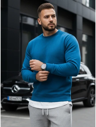 Pánská hladká tmavě modrá mikina FashionStreet BX5058