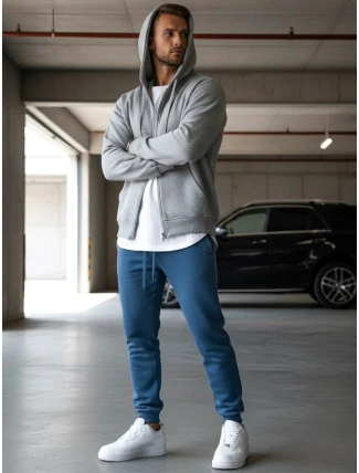 Modré pánské tepláky FashionStreet UX3370