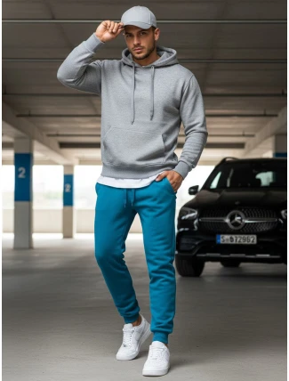 Pánské tyrkysové tepláky FashionStreet UX3428