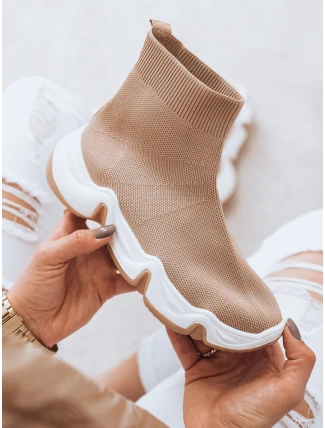 Dámské ponožkové boty SOCKY khaki FashionStreet ZY0114