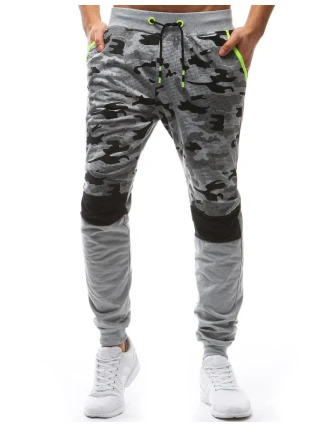 Pánské kamuflážní šedé tepláky FashionStreet UX3629