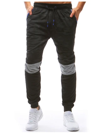 Pánské kamuflážní tepláky černé FashionStreet UX3630