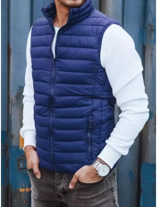 Pánská tmavě modrá vesta FashionStreet TX4124