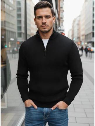 Pánský černý svetr FashionStreet WX1894