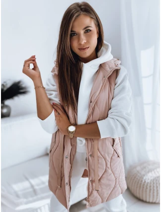 Dámská prošívaná vesta WELIA růžová FashionStreet TY3296