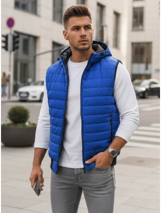 Modrá pánská vesta FashionStreet TX4268