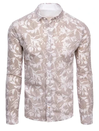 Pánská hnědá košile FashionStreet DX2265