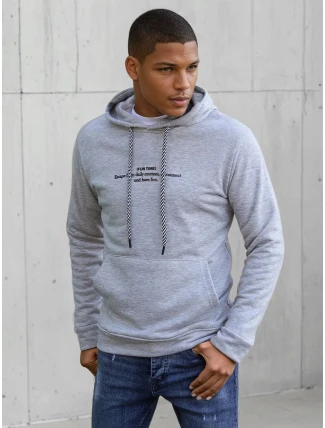 Pánská šedá mikina FashionStreet BX5459